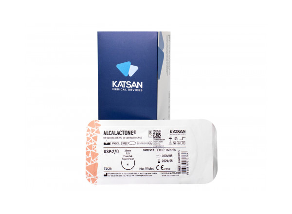 PGCL USP 2 Шовный материал Сополимер гликолида (75%) – Капролактон (25%) (ALCALACTONE), стерил.